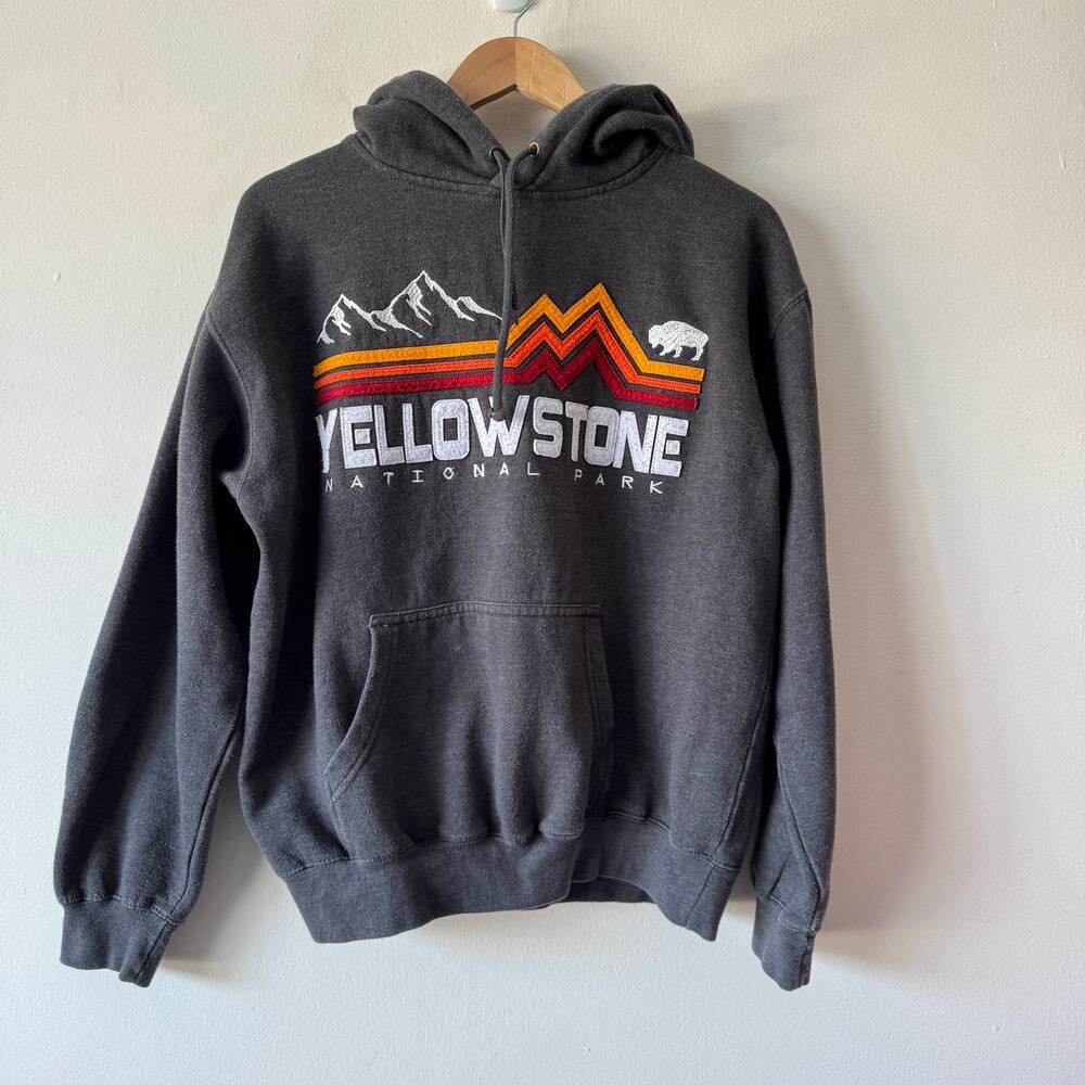 VTG Prairie Mountain Yellowstone National Park Sweatshirt Adult Medium‎ Gray